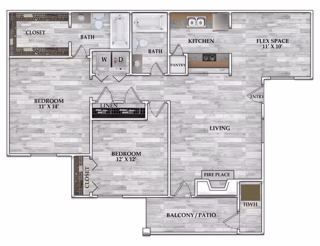 Unit 0268 floor plan